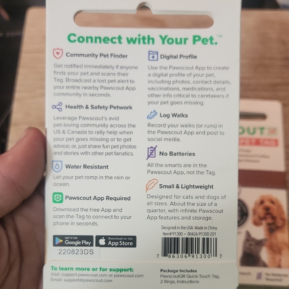 Pawscout Smart Pet Tag - Brown - Picture 2 of 2